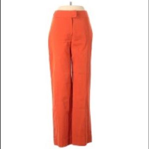 Burberry orange khakis / chino wide-leg pants